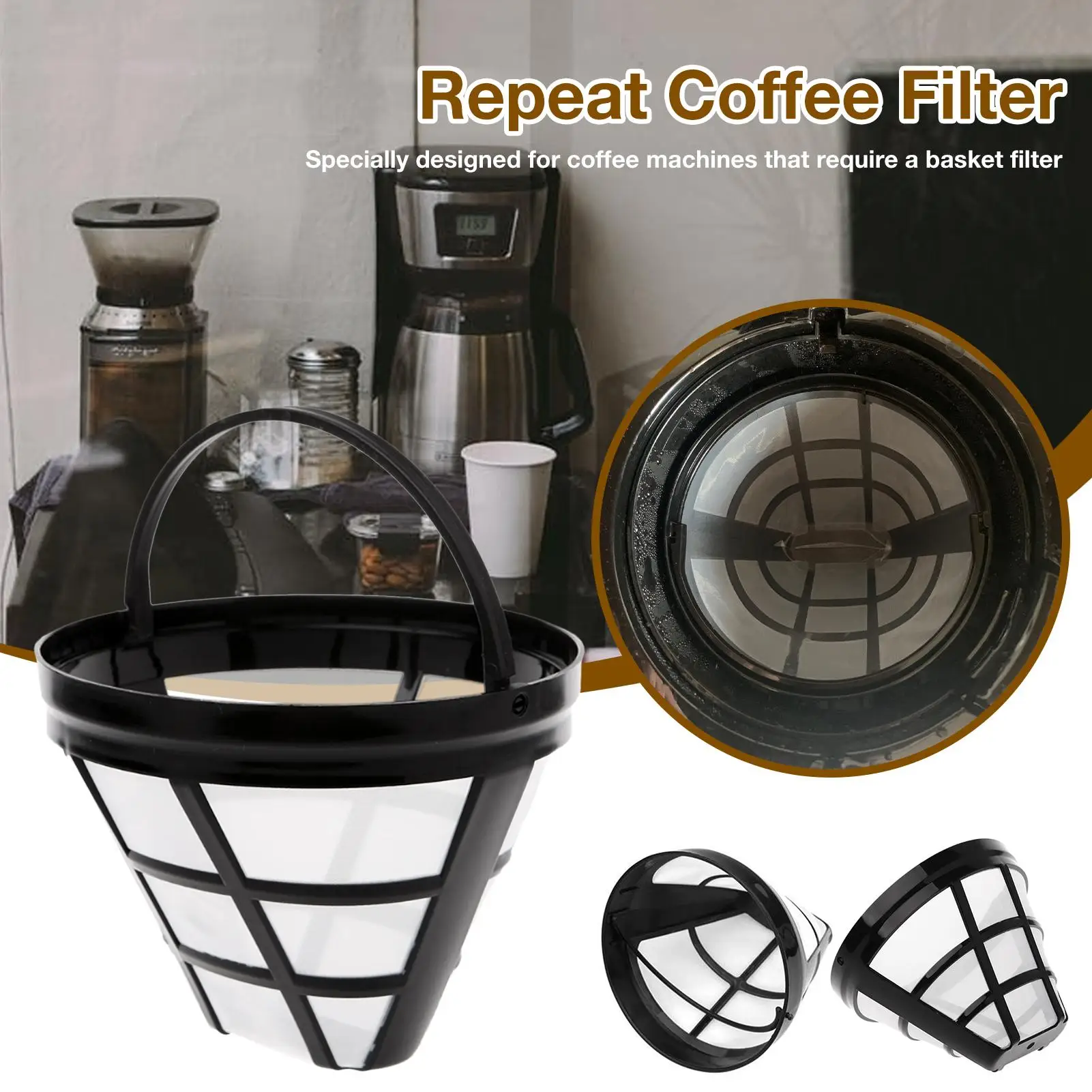 Kaffee Mesh Filter Küche Gadget Kaffeemaschine Sieb MeshBrewer Werkzeug Kaffee Filter Kaffeemaschine Nachfüllbare Korb Tasse Stil Image