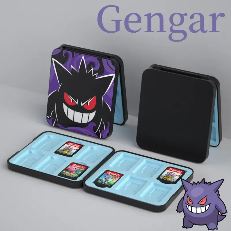 Pokemon Gengar 12 in 1 Spielkarten etui für Nintendo Switch Anime Silikon Spiel Aufbewahrung sbox Magnets chale Fall Schalter Zubehör Image