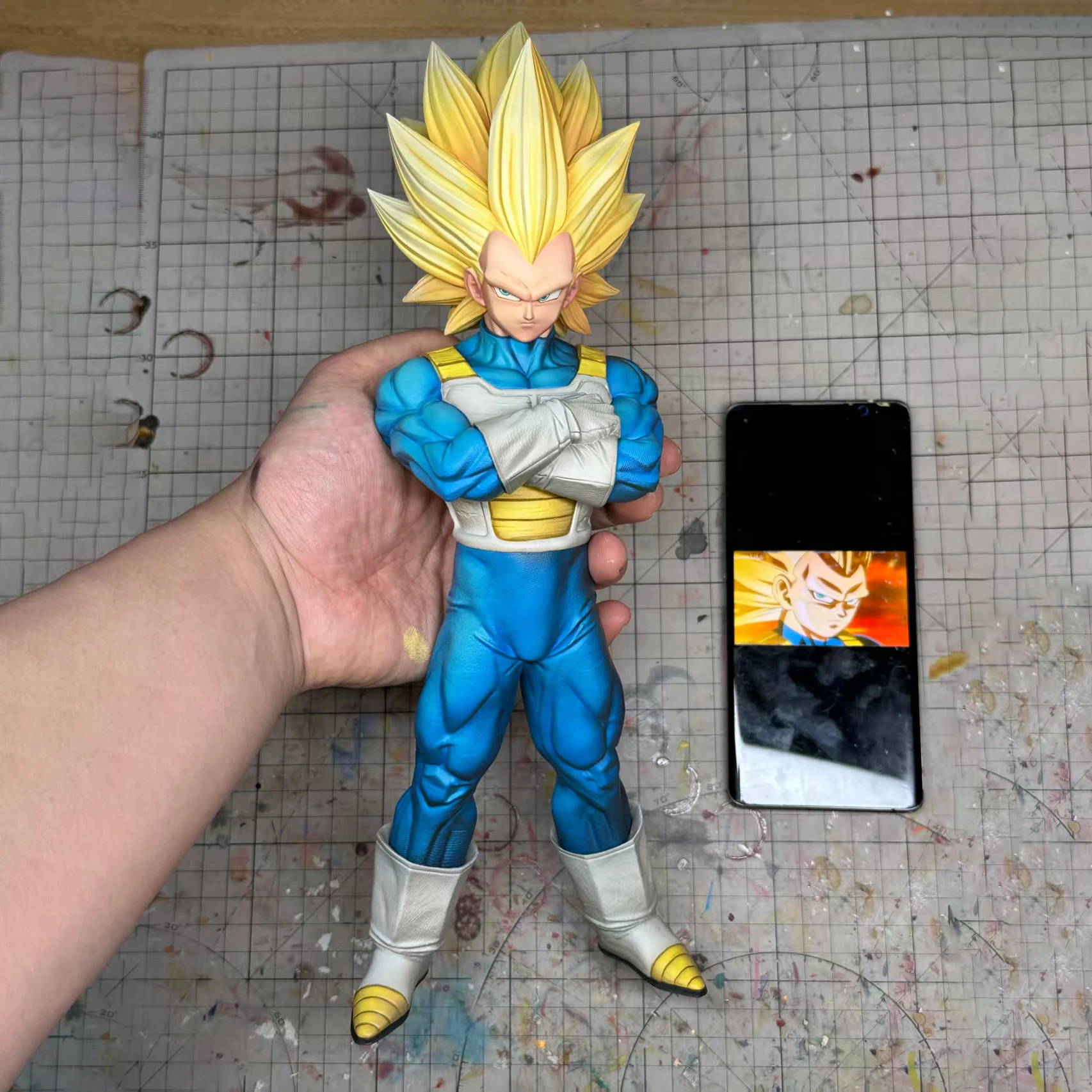 Auf Lager Dragon Ball Z Ssj3 Vegeta Figur Super Saiyajin 3 Vegeta Action-figuren Gk Statue Sammlung Modell Spielzeug Geschenk Image