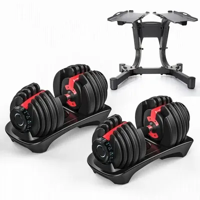 24kg Fitness Workout Gym Adjustable Dumbbells Adjustable Dumbbell 52.5lb Men's Fitness Home