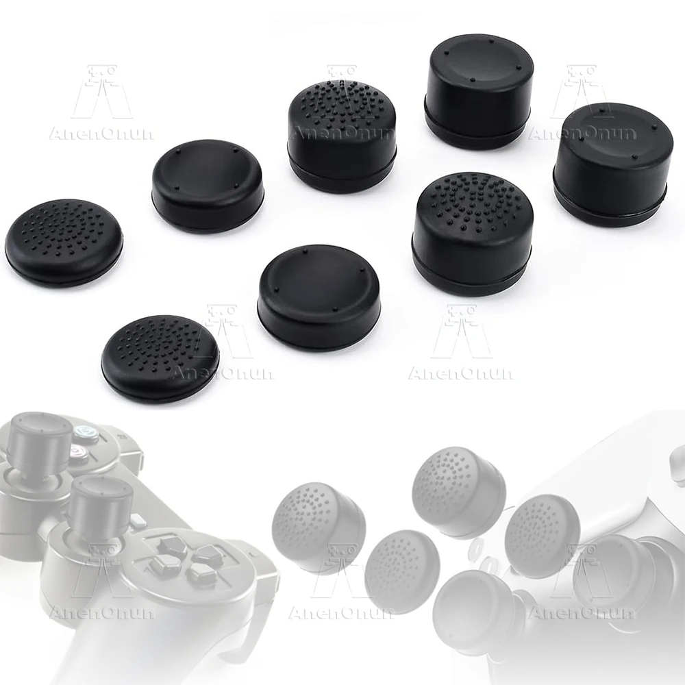 8PCS Daumen Grip Caps Controller Joystick Kappe Hohe qualität Silikon Thumb-Stick Abdeckung Zubehör für PS5, PS4, PS3, Xbox, Schalter Pro Image