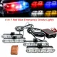 Luci stroboscopiche di emergenza 4 in 1 Rosso Blu 12V con telecomando wireless per auto Camion Van SUV Luci della polizia Flash Grille Ligh