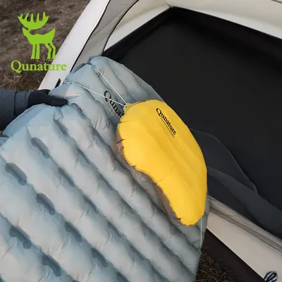 Qunature Inflatable Pillow Travel Pillow Outdoor Lightweight Sleeping Bags Tent Nap Air Cushion Pillow Neck Protection Camping