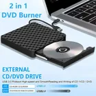 Lecteurs optiques CD DVD externes 2 en 1 USB 3.0 type-c mince lecteur CD RW de protection lecteur de graveur DVD ROM pour PC portable de bureau
