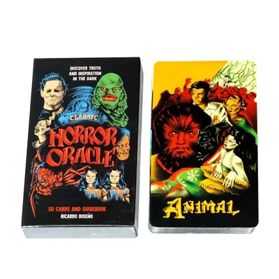 Klassische Horror-Tarotkarten, psychologisches Oracle-Deck, tragbares klassisches Horror-Oracle, vollständige englische Version, 50-Karten-Spiel Image