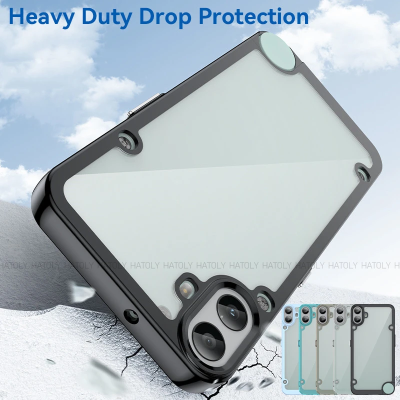 For Nothing CMF Phone 1 Case Nothing CMF Phone 1 Cover Luxury Clear PC Shockproof Silicone Phone Back Cover Nothing CMF Phone 1