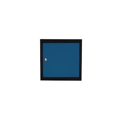 PROREGAL Schließfachwürfel Blocky mit Drehriegelschloss für Vorhängeschloss | HxBxT 40x40x40cm | Anthrazit/Enzianblau | Tresor, Schließfach, Schlüssel Image