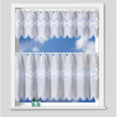 Scheibengardine nach Maß WECKBRODT "Anthea", weiß, B:120cm H:30cm, Obermaterial: 100% Polyester, Gardinen nach Maß, Bistro, Gardine, Store, nach Maß Image