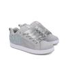 Sneaker DC SHOES "Court Graffik Se", Gr. 7,5(38,5), grau (grau, grau, weiß), 70.4% Leder, 29.3% Synthetikmaterial, 0.3% TPU, Schuhe