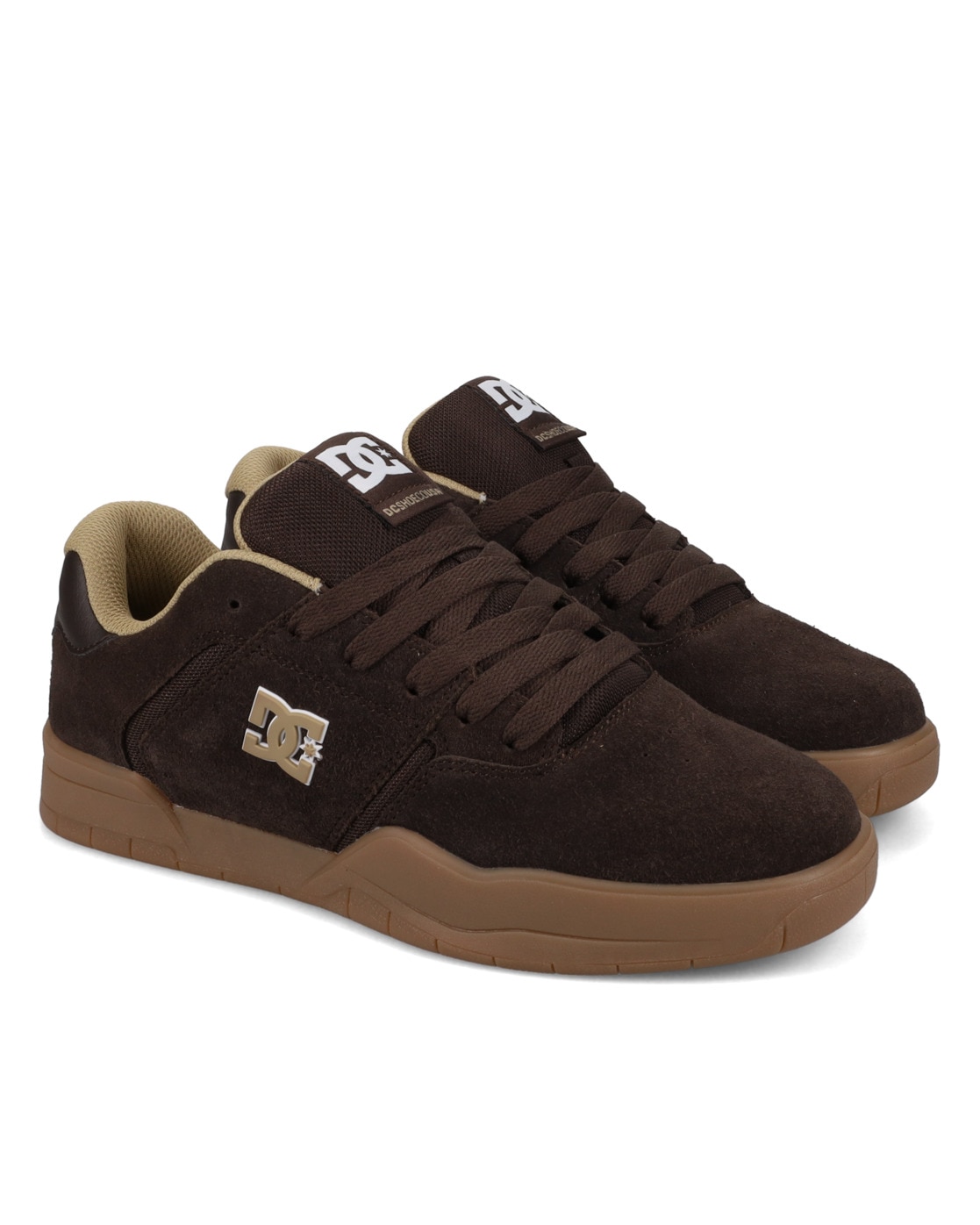 Sneaker DC SHOES "Central", Herren, Gr. 11,5(45), braun (braun, gum), Obermaterial:Obermaterial: Leder / Futter: Textil / Außensohle: Gummi;, Schuhe Sneaker