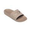 Badesandale ROXY "SLIPPY II", Gr. 42, grau (taupe), Synthetik, sportlich, Schuhe