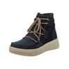Schnürstiefelette HUSH PUPPIES "Hush Puppies Stiefelette Leder", Damen, Gr. 37, blau (navy), Leder, casual, Schuhe