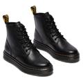 Schnürboots DR. MARTENS "Brookline Crazy Horse Leder Chukka", Herren, Gr. 43, schwarz, Leder, klassisch, Schuhe, Schnürboots, Boots mit Anziehlasche