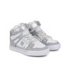 Sneaker DC SHOES "Pure High-Top Ev", Kinder, Gr. 12,5(30), bunt (weiß, silber), 51.5% Leder, 45.8% Synthetikmaterial, 2.7% Polyester, Schuhe