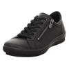 Sneaker LEGERO "TANARO 5.0", Damen, Gr. 42, schwarz (schwarz (schwarz)), Nappaleder, unifarben, casual, Schuhe, Komfortschuh, Freizeitschuh, Schnürschuh mit Reißverschluss