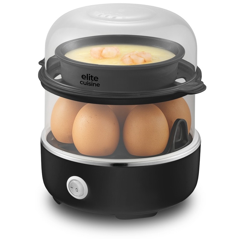 Elite Cuisine EGC5211 Bk Automatic Easy Egg Cooker, 14 Eggs