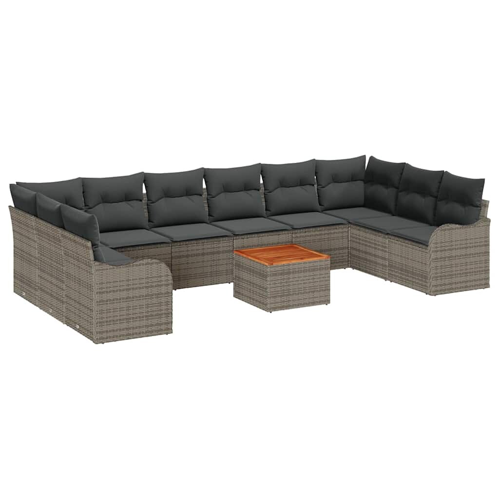 vidaXL Garten-Sofa-Set 11 pcs Grau Image