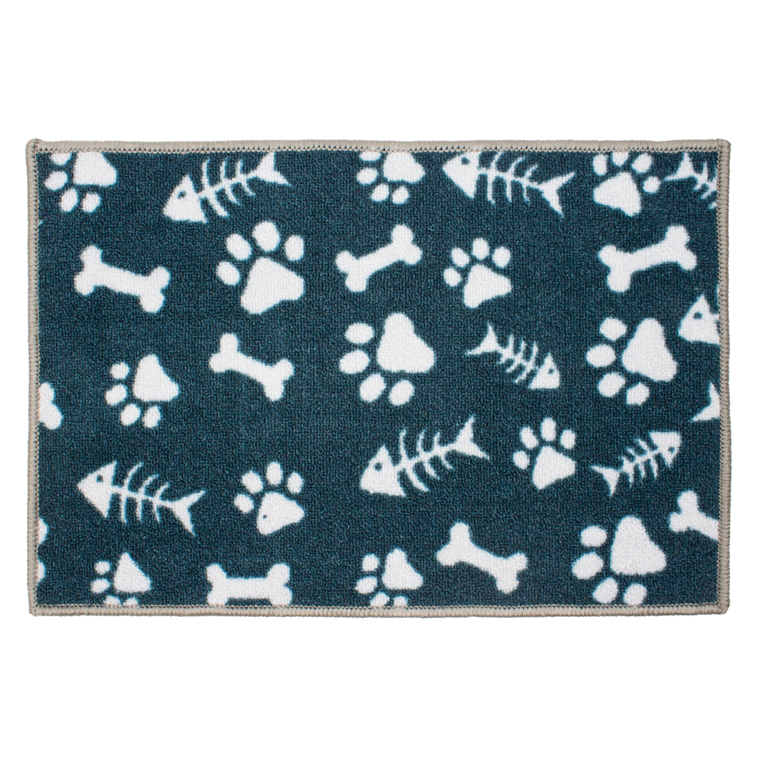 Arkwright Home Pet Food Bowl Mat 16x24 Fish (P-PM-16X24-FISH)