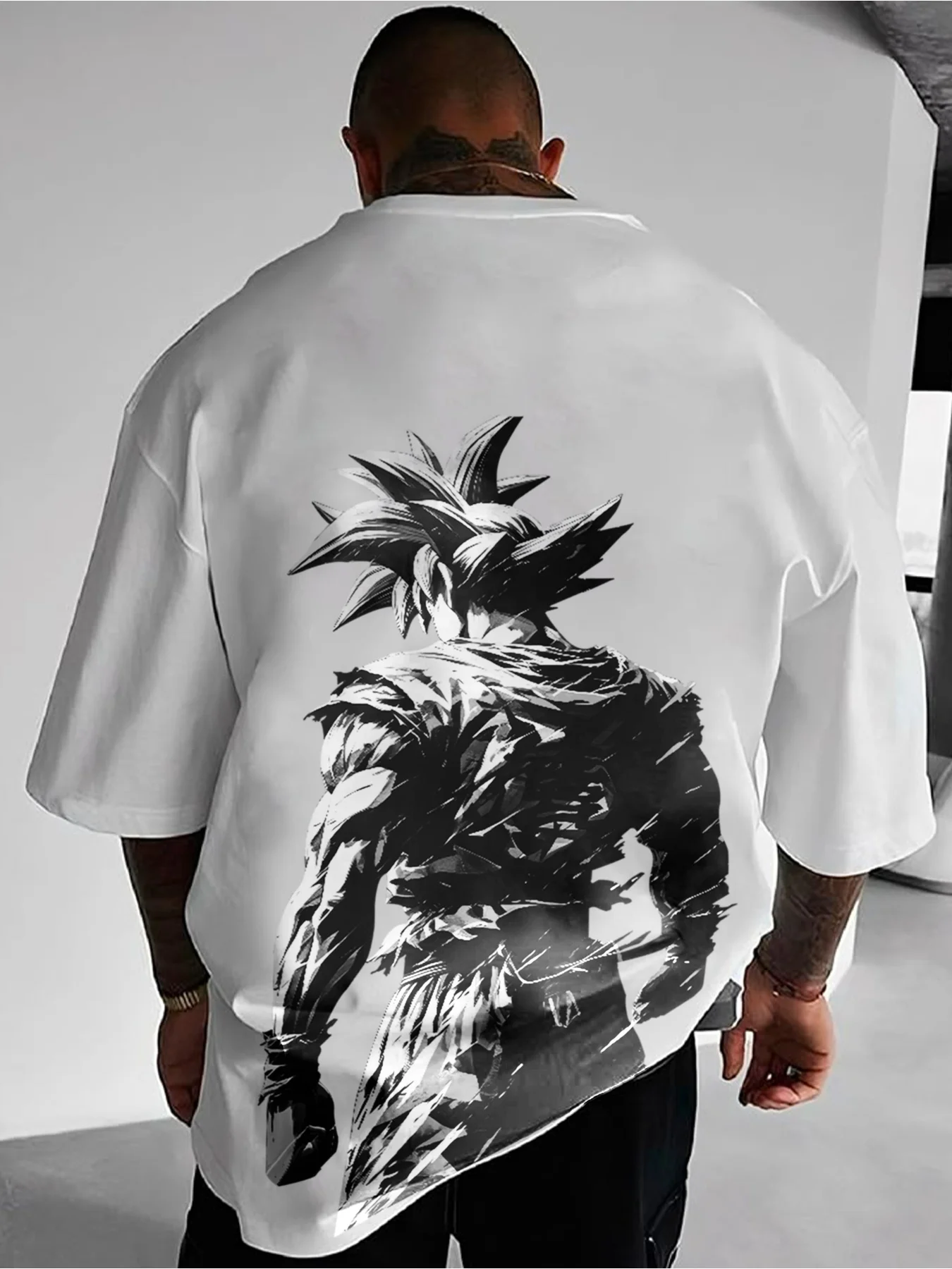 Son Goku Anime Dragon Ball Sommer T-shirt Harajuku Männer Baumwolle Fitness Retro Streetwear Lose Übergroßen Frauen Kurzarm Casual Image