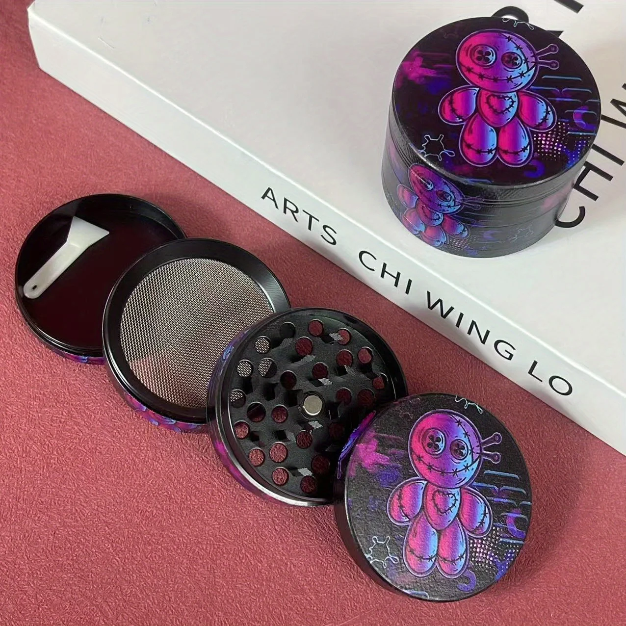 2 zoll Cartoon Voodoo Kräuter Mühle Pfeffer Mörtel Salz Knospe Brecher Gewürz Vanille Mühle Tabak Gras Mühle Zigarette Küche werkzeug Image