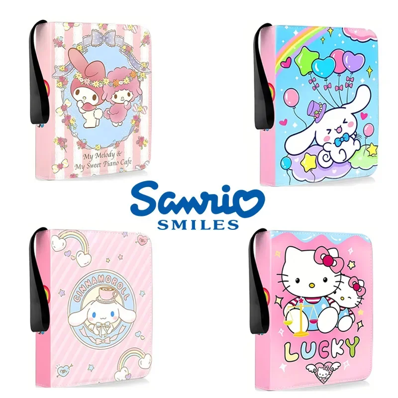 400/900 Stück Sanrio Kartenalbum Buchordner 4/9 Kartenfächer Hello Kitty Sammlungen Reißverschluss Doppeltasche Reißverschluss Kartenbinderhalter Image