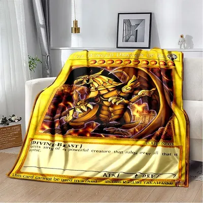 Anime Babydecke Yu Gi Oh Karte Überwurf Blaue Augen Weißer Drache Anime Cartoon Weiche Plüschdecke Schlafzimmer Tagesdecke Home Decor Image