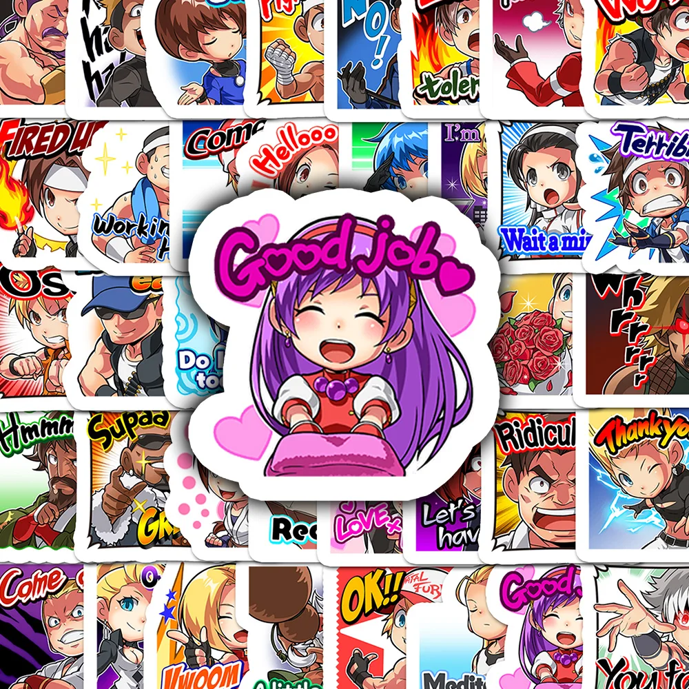 40 Stück Cartoon-Q-Version-Charaktere von King of Fighters Aufkleber Aufkleber für Laptop Notebook Tagebuch Lustige Dekoration Aufkleber Spielzeug Image
