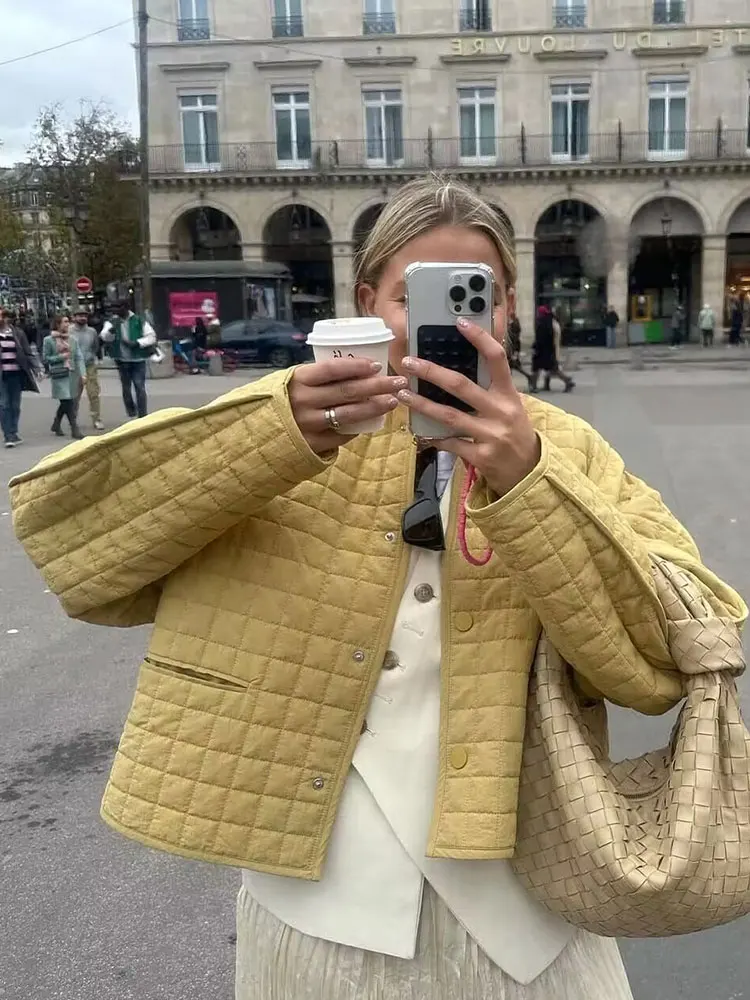 HH Herbst Winter Frauen Elegante Gelb Plaid Mantel Einreiher Langarm Jacke Mit Taschen Casual Mutterschaft Outfit