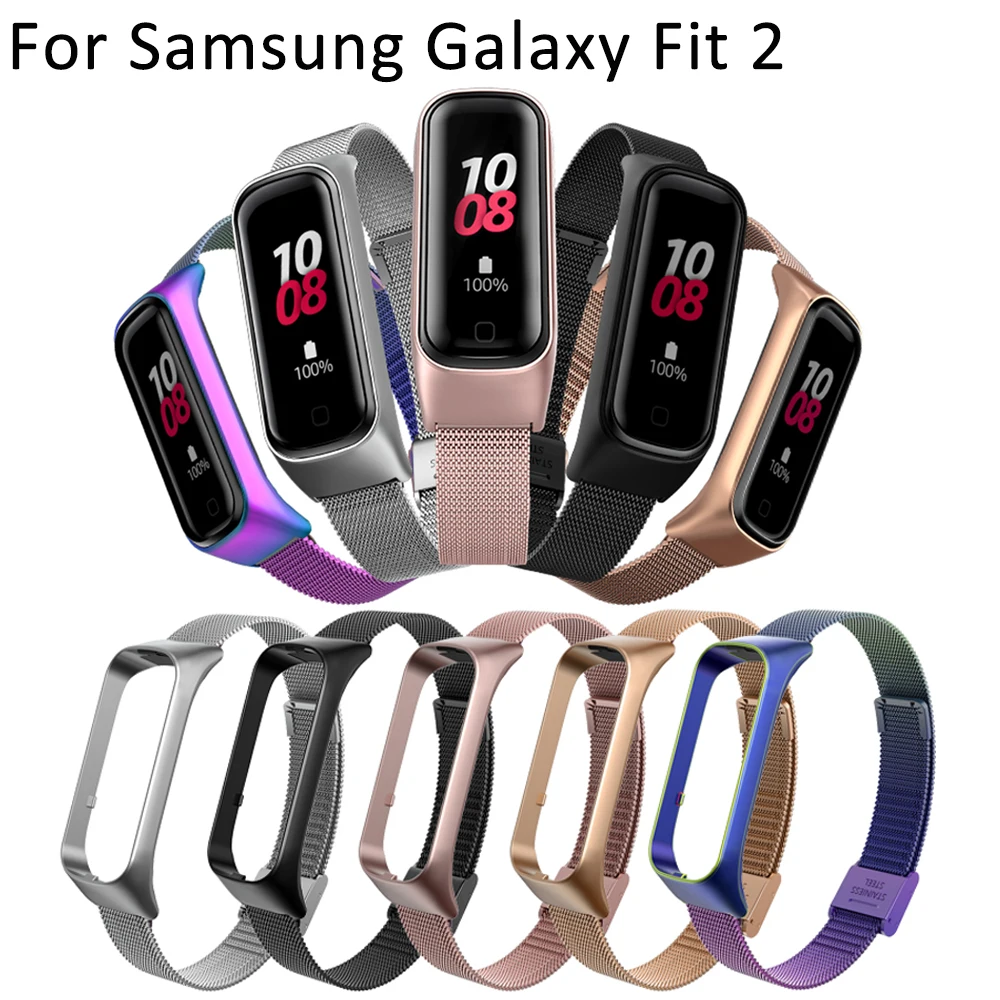 Edelstahl-Armband für Samsung Galaxy Fit 2, Armband, Metallband für Samsung Galaxy Fit2 R220, Smart-Band-Zubehör Image