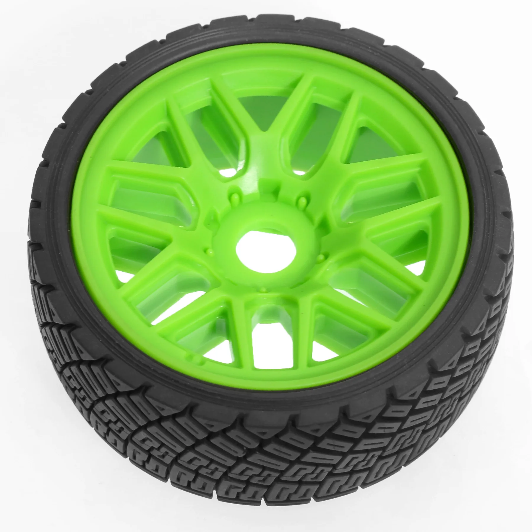 1/7 1/8 RC Autoreifen und Felgen-Set für ARRMA Top ZD Meijiaxin OD 40 mm breit 17 mm Sechskant ungebundene Räder für WRC KM Citroen C3 WR8 Image