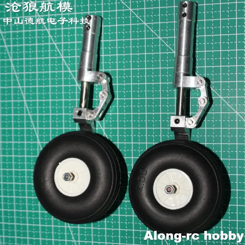 Ein Paar 110–180 mm P47 Hauptdämpfung, kniendes Fahrwerk oder mit 2,5 Zoll PU-Rad für 4–6 kg RC-Modelle P-47 RC-Flugzeug-Flugzeugteil