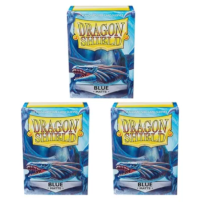 100 Stück Dragon Shield neue Ärmel, 66 x 91 mm, blaue Mattierungskartenhüllen, Anzug, Kartenhüllen, Schutz für MTG/YGO Star Reals Brettspiele Image