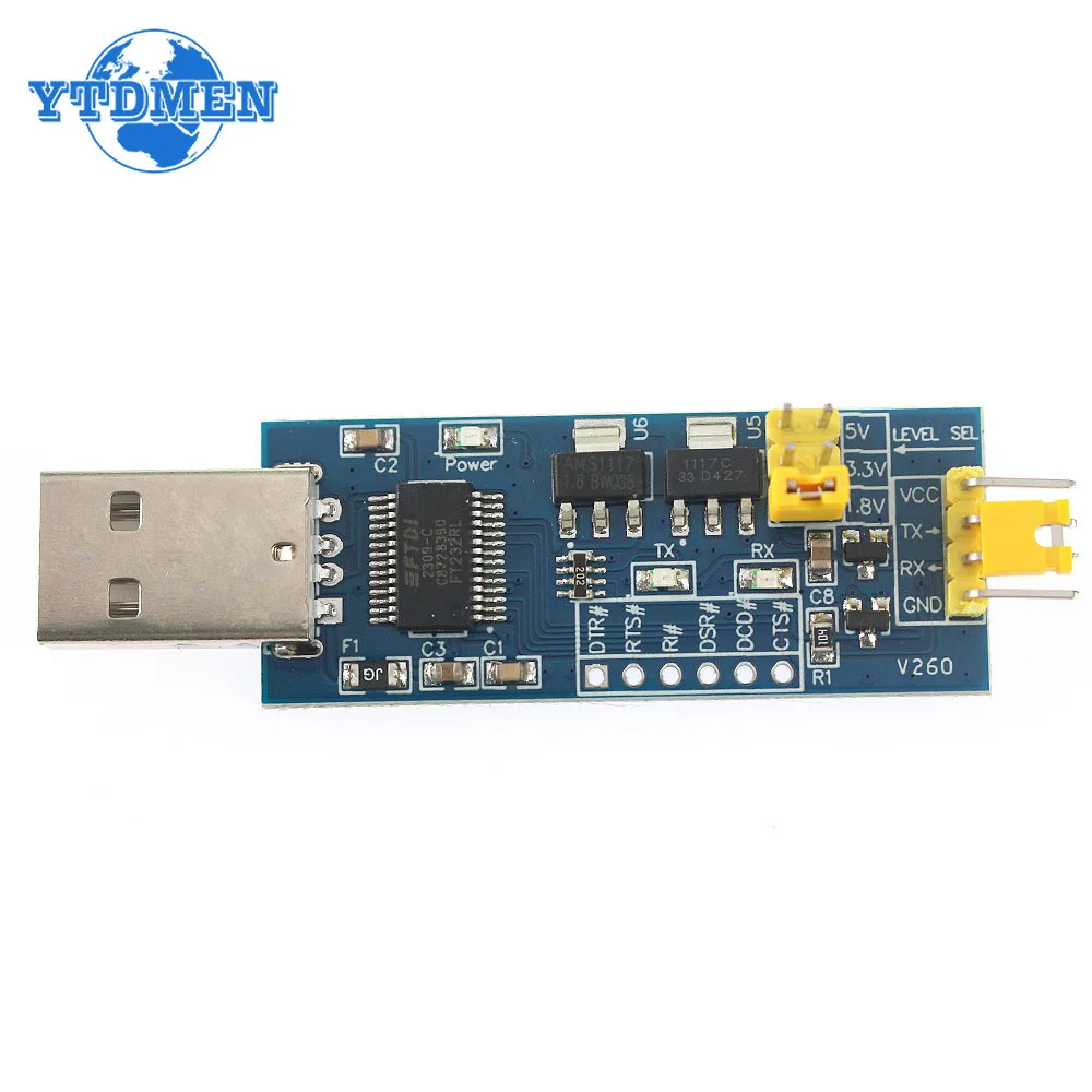 FT232RL USB zu TTL Serial Port Modul 5V 3,3V 1,8V Level Download Programm Linie Serial Interface Modul FT232 Image