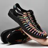 Weben Bunte Sandalen Männer Designer Schuhe Große Größe 35-48 Bequeme männer Sommer Sandalen Casual Outdoor Sandale für Mann flache Sandalen