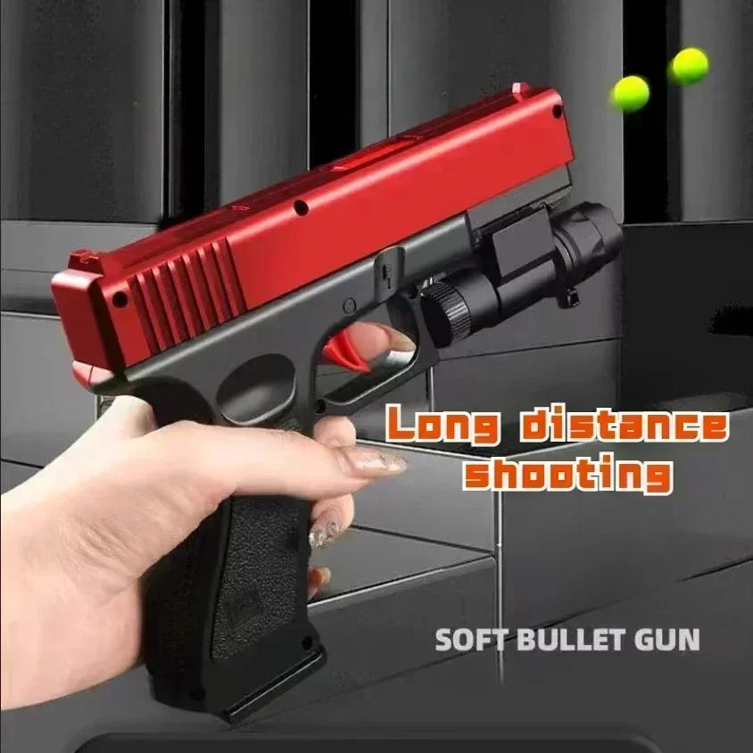 2025 neue G17 Soft Bullet Spielzeugpistole Manuelle Pistole Schaumstoffball Airsoft Launcher CS Schießspiele Waffen für Kinder Jungen Geschenk Image