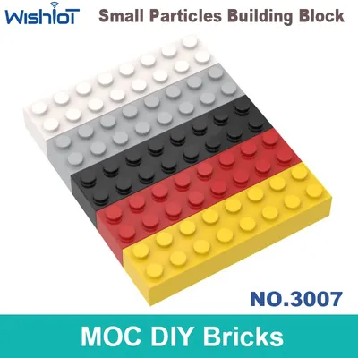 10 Stück 2x8 Brickss 3007 MOC Technologische Ziegel DIY Teile Bausteine kompatibel baut Partikel zusammen Image