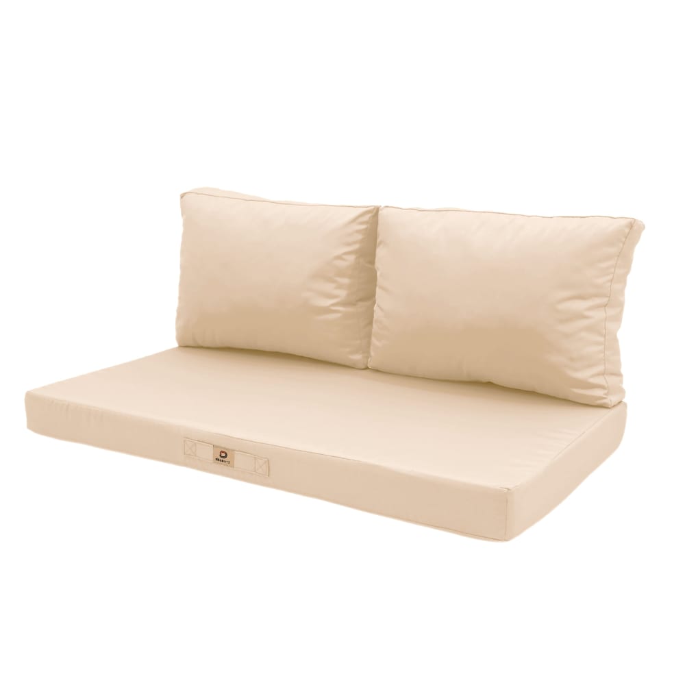 Coussins pour salon de jardin déhoussable 120x60cm Beige