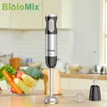 Frullatore manuale ad immersione BioloMix 3 in 1, 1000 W, con lama in acciaio inossidabile 304 per frullati, purea, alimenti per bambini, lavorazione degli alimenti