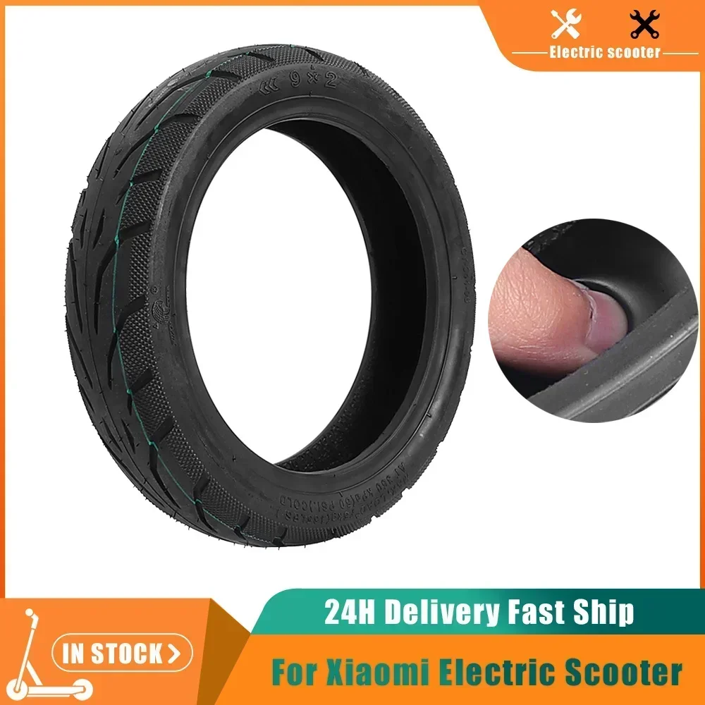 Selbstheilender schlauchloser Reifen mit Gel für Ninebot E22 E25 E45 9x2 und Xiaomi M365/Pro/1S Mi3 Elektroroller, 9 Zoll Vakuumreifen Image
