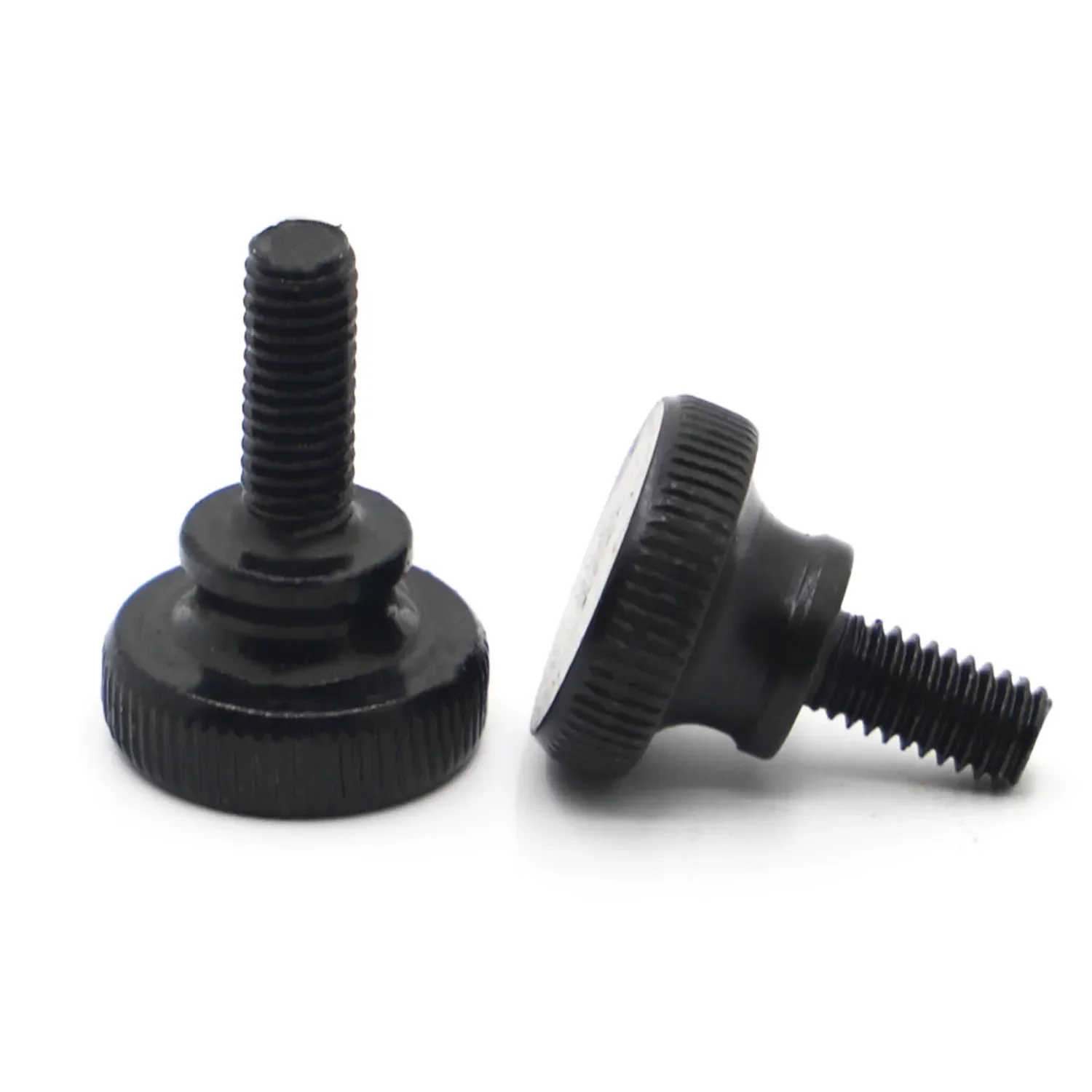 M3 M4 M5 M6 M8 M10 GB834 DIN464 Schwarzer Kohlenstoffstahl Rändelkopf Rändelschraube Handfest anziehen Vorhang Wandschloss Schrauben Bolzen Image