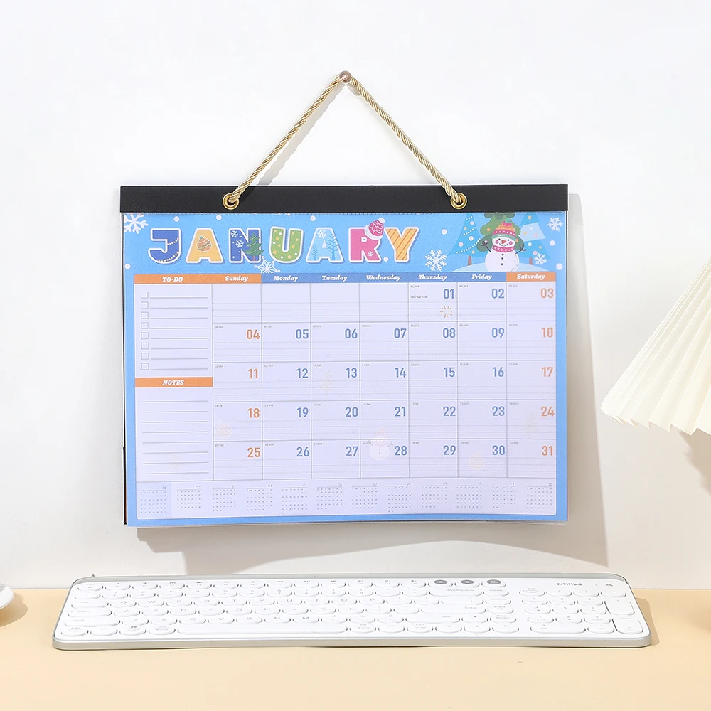 2026 Wandkalender, Festivalkalender mit wasserdichter Abdeckung, Januar 2026 bis Dezember 2026 Monatlicher Planerkalender für Büro und Zuhause Image