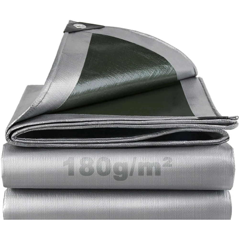 Plane, wasserdichte Stoffplane, 180 g/m2, PE-Plane, UV-beständig, wetterfest, für Gartenmöbel, Pool, Holz, Auto, Boot