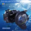 A13E-Per fotocamera reflex 67 mm portatile impermeabile grandangolare porta cupola custodia per obiettivo parti per immersioni subacquee