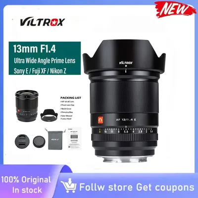 Viltrox 13mm F1.4 for Sony E mount Fujifilm X Nikon Z Mount Auto Focus Ultra Wide Angle Lens for Z6 A6600 A7iii XT4 Camera Lens