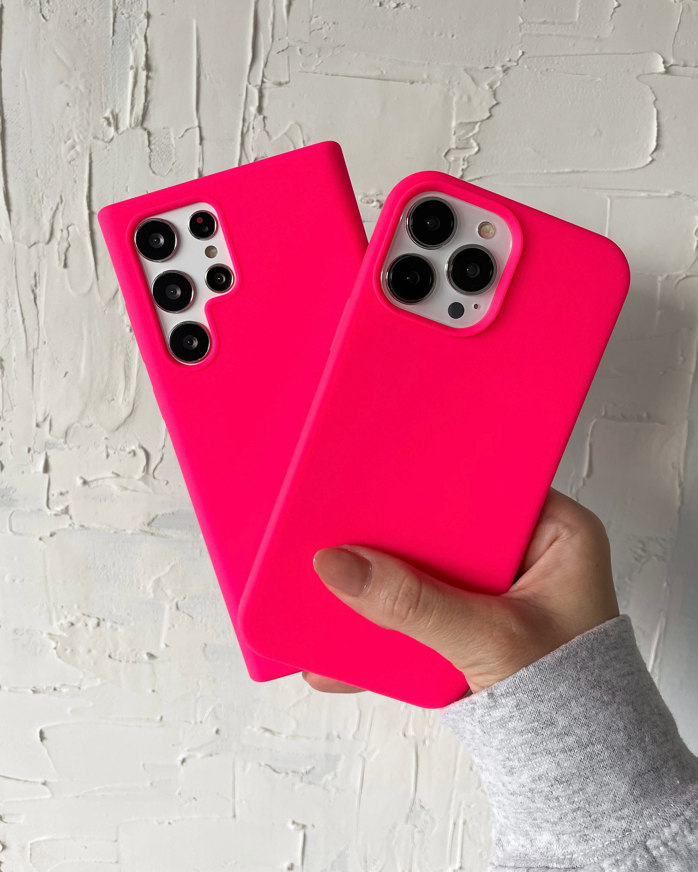 FANTASTICO! Custodia in silicone rosa neon per iPhone - Custodia per iPhone 15 Custodia per iPhone 13 Custodia per iPhone 14 Custodia per iPhone 15 Pr