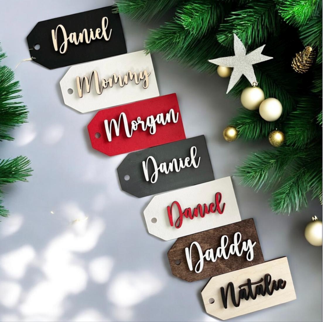 Etichetta regalo/Etichetta regalo con nome/Etichetta personalizzata con nome/Etichetta regalo di Natale/Etichetta per calza della Befana/Decorazioni n