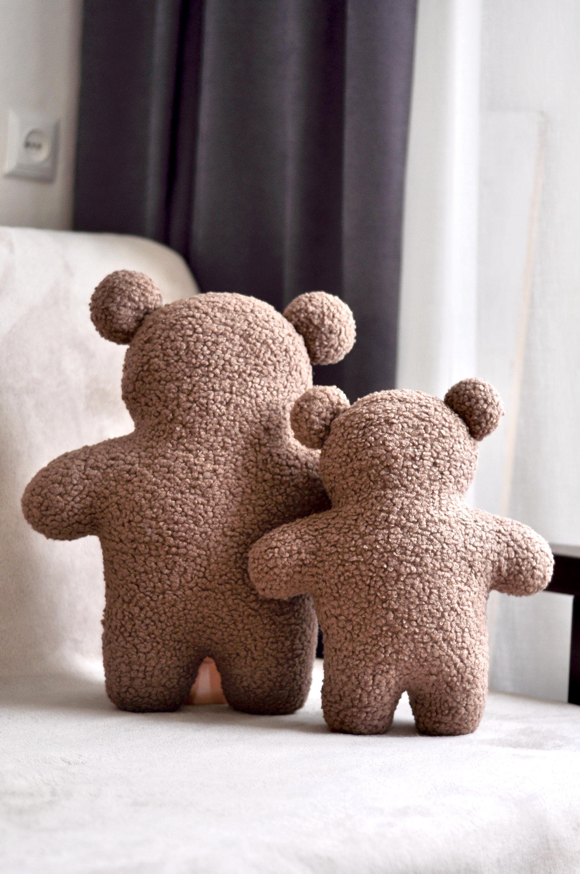 Cuscino a forma di orsetto - Decorazione per bambini / Cuscino a forma di orsetto / Orsetto giocattolo per neonati / Cuscino a forma di orsetto /