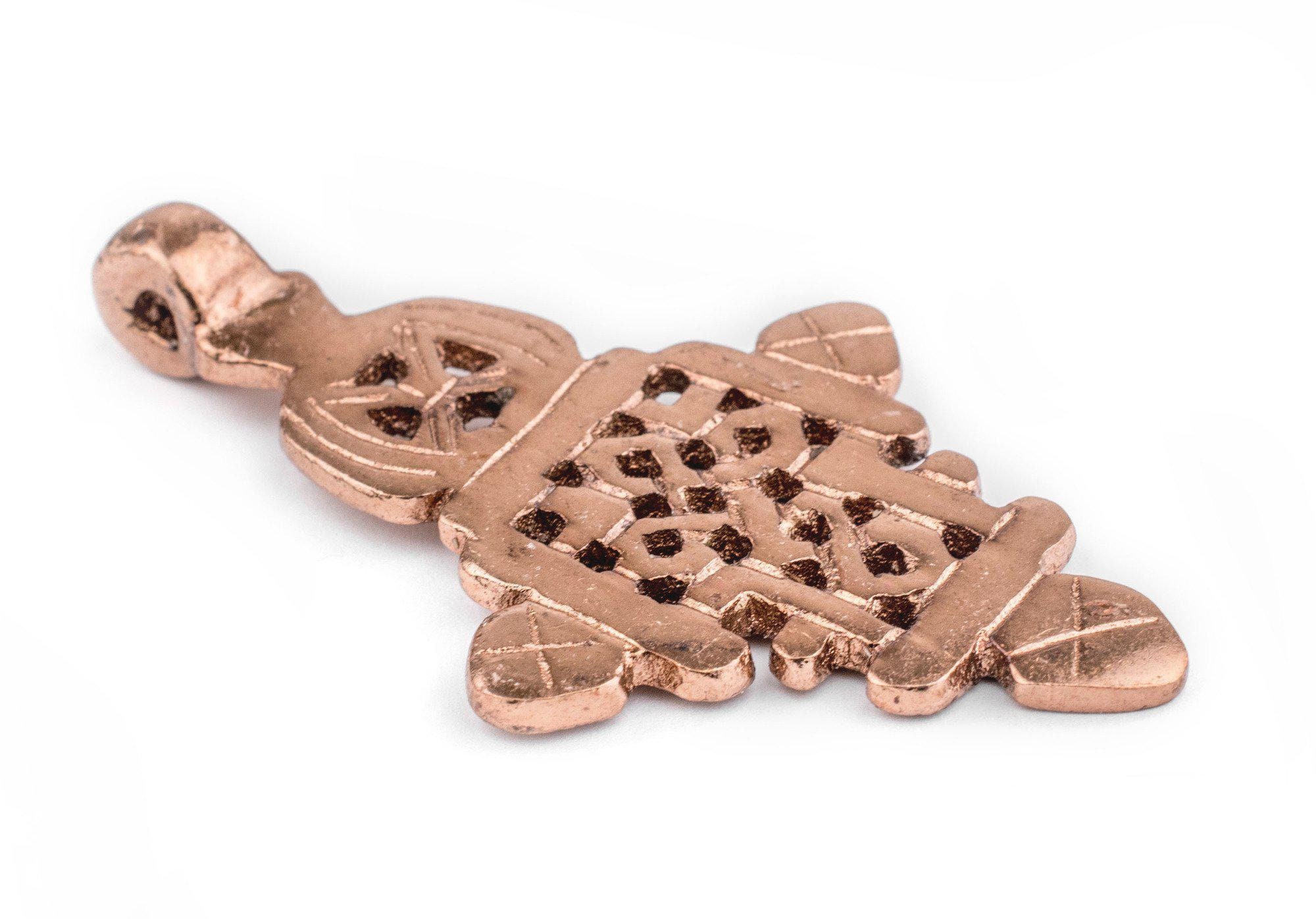 Ciondolo croce copta in rame 65 x 36 mm: Ciondolo croce in metallo Ciondolo croce in rame Ciondolo croce etiope in rame Ciondolo per collana