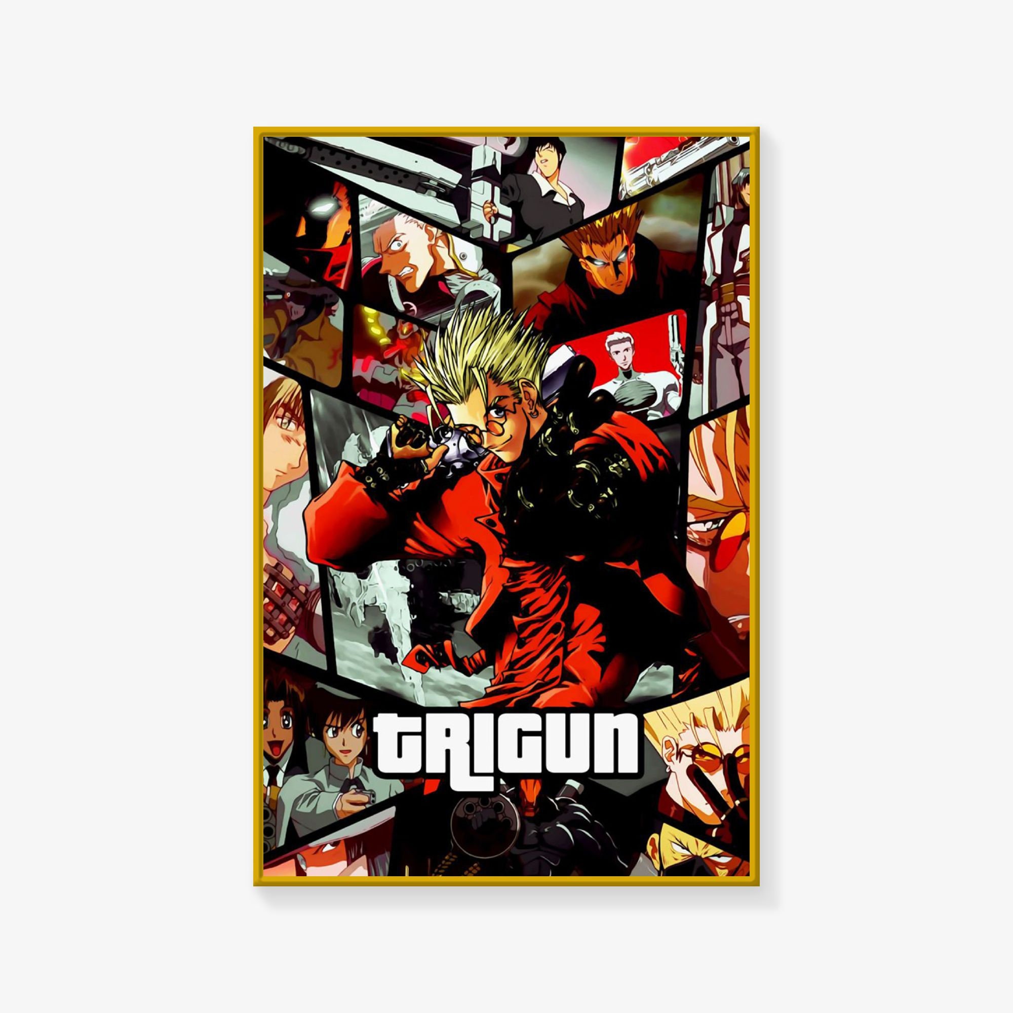 Poster di Trigun, poster di anime giapponesi, stampa di poster di Trigun, poster su tela, stampa artistica da parete, poster moderni per la decorazion