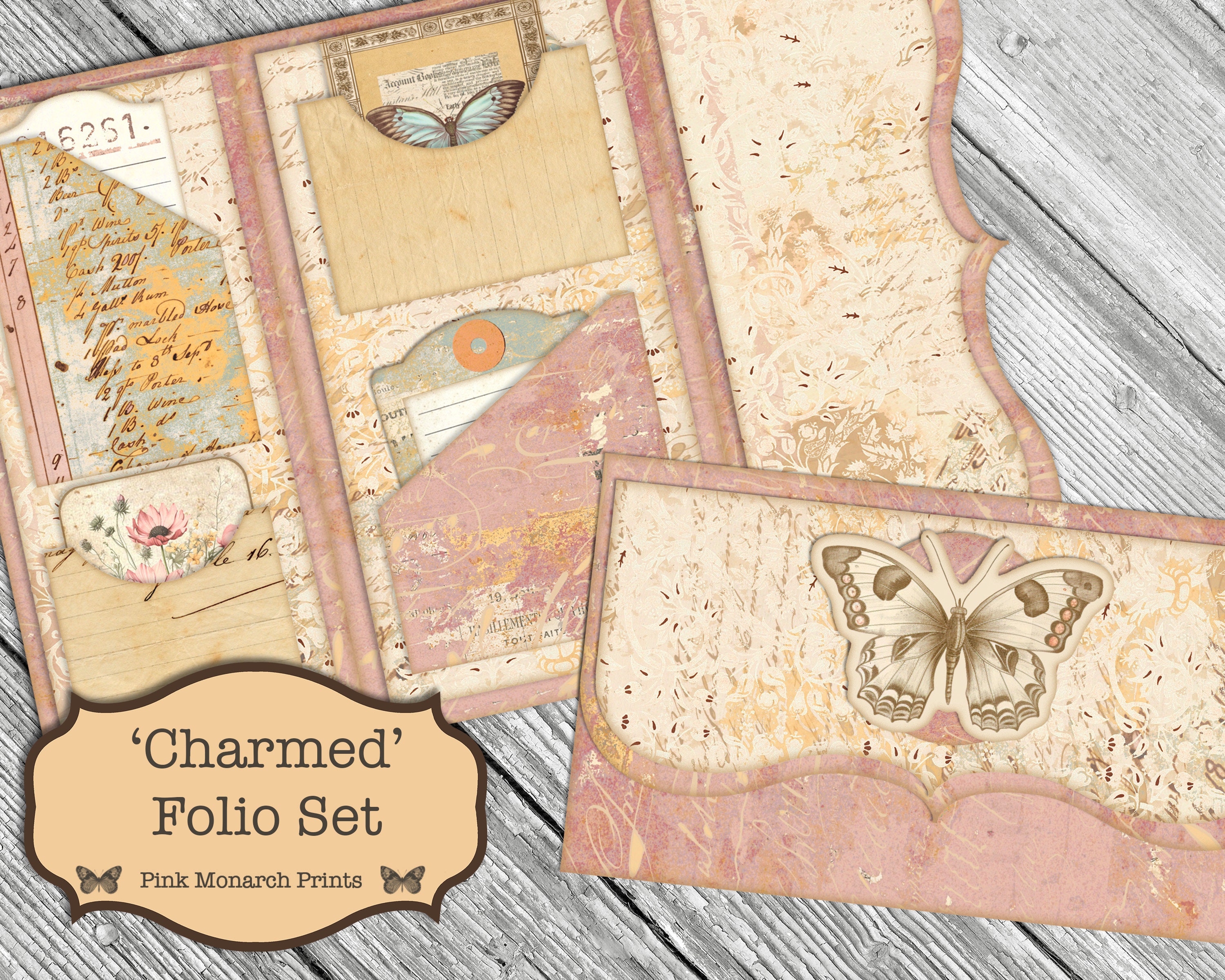 Folio incantato, diario spazzatura stampabile, kit diario spazzatura digitale, kit diario spazzatura, forniture per diario spazzatura, album digitale,